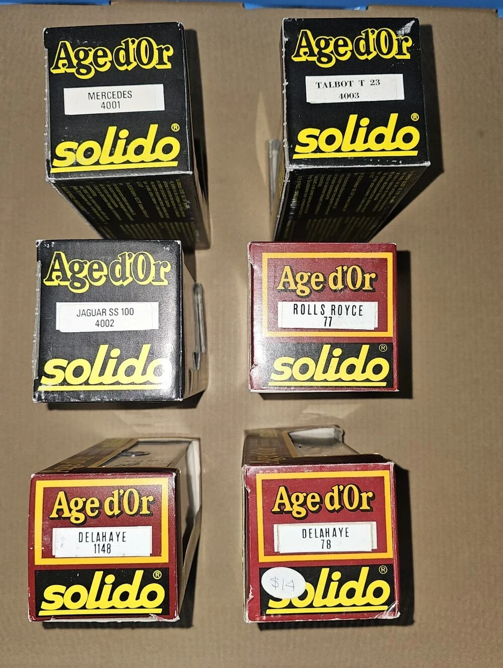 Vintage Solido Age d'Or die cast France 1/43 scale Mercedes Talbot Jaguar Royce